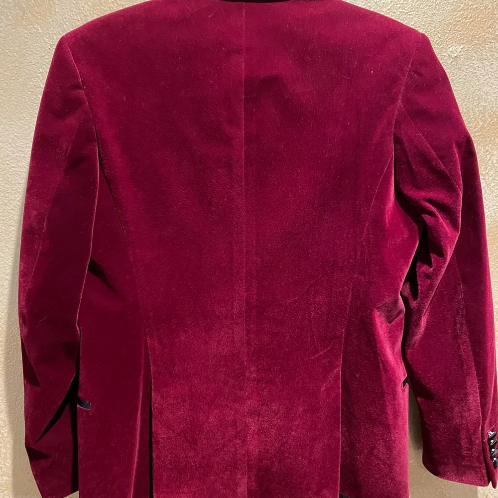 Red suit velvet jacket